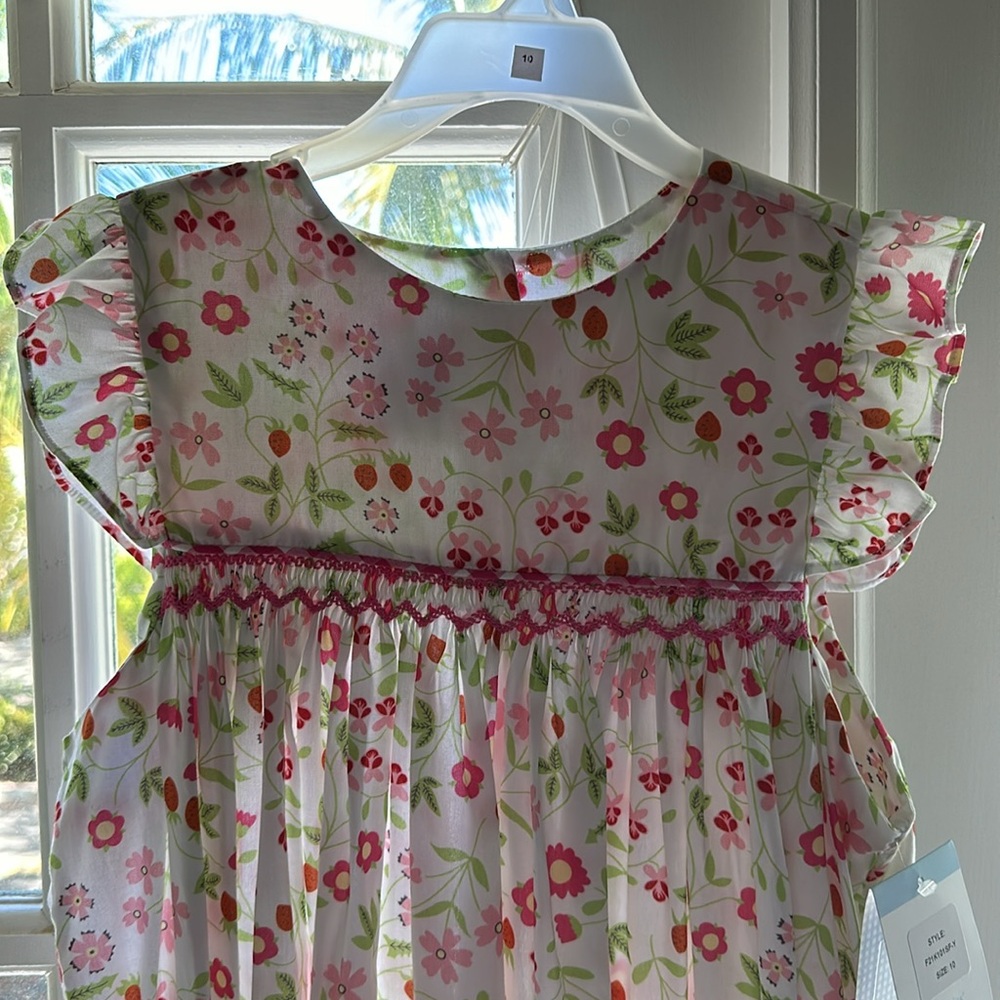 NWT Bella bliss smocked cotton dress size 10